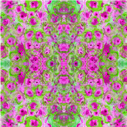 Printed Pattern Vinyl - Glossy - Pink and Green Art 12" x 12" Sheet