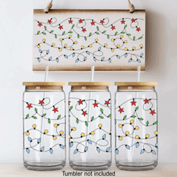 Press Ready UV DTF Decal - 16oz Wrap - Christmas Lights