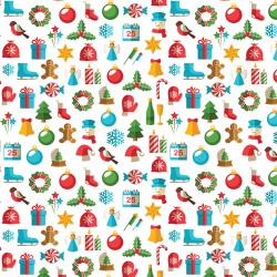 Printed Pattern Vinyl - Glossy - Christmas Shapes 12" x 12" Sheet