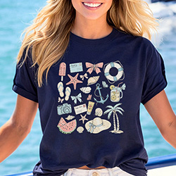 Press Ready Transfer - Coastal Coquette