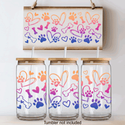 Press Ready UV DTF Decal - 16oz Wrap - Colorful Dog Sketch