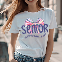 Press Ready Transfer - Class of 2026 Coquette Bow - Adult