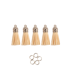 Mini Tassels 5 Pack - Cream