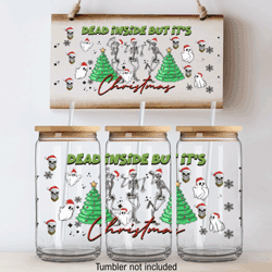 Press Ready UV DTF Decal - 16oz Wrap - Dead Inside but it's Christmas