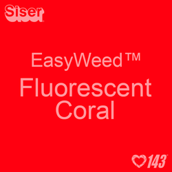 EasyWeed HTV: 12" x 5 Foot - Fluorescent Coral