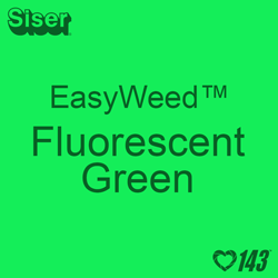 12" x 12" Sheet Siser EasyWeed HTV - Fluorescent Green