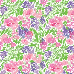 Printed Pattern Vinyl - Glossy - Roses and Berries 12" x 12" Sheet