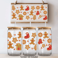 Press Ready UV DTF Decal - 16oz Wrap - Gingerbread Cookies