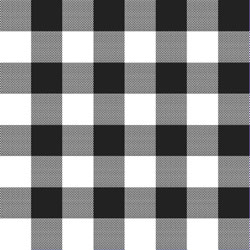 Printed Pattern Vinyl - Glossy - Black Gingham Small 12" x 24" Sheet