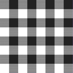 Printed Pattern Vinyl - Glossy - Black Gingham Small 12" x 12" Sheet