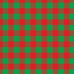 Printed Pattern Vinyl - Glossy - Green and Red Buffalo Plaid 12" x 12" Sheet