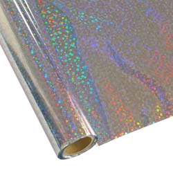 25 Foot Roll of 12" StarCraft Electra Foil - Silver Sequins