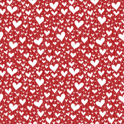 Printed Pattern Vinyl - Glossy - Hearts 12" x 24" Sheet