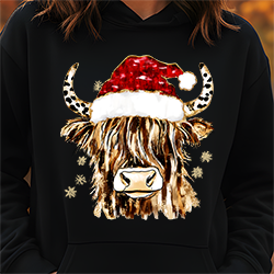 Press Ready Transfer - Christmas Highland Cow - Adult