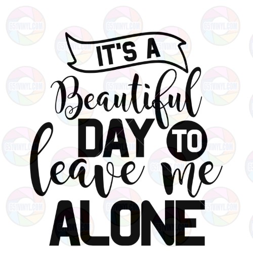 Leave Me Alone Vinyl Sticker With Rainbow Design – The Bullish Store