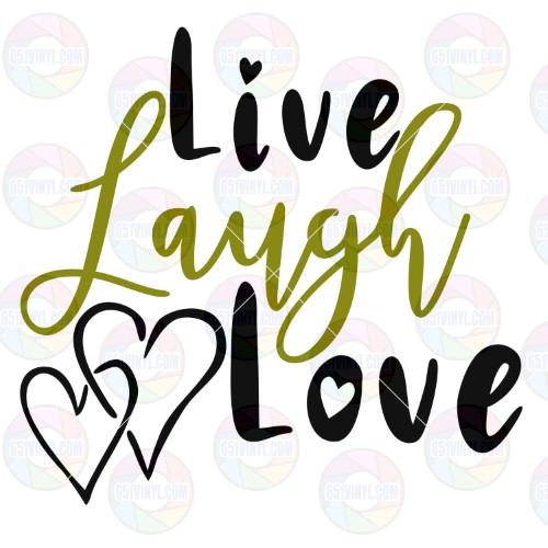 Live Laugh Love Hearts
