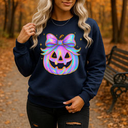Press Ready Transfer - Iridescent Jack o Lantern