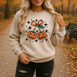 Press Ready Transfer - Jack o Lantern Cherries