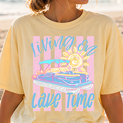 Press Ready Transfer - Living on Lake Time
