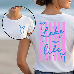 Press Ready Transfer - Distressed Lake Life