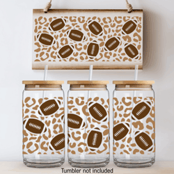 Press Ready UV DTF Decal - 16oz Wrap - Leopard Football