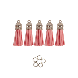 Mini Tassels 5 Pack - Light Pink
