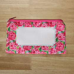 Small Zipper Pouch - Lily Inspired Roses