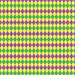 Printed Pattern Vinyl - Glossy - Mardi Gras Argyle 12" x 12" Sheet