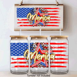 Press Ready UV DTF Decal - 16oz Wrap - Merica