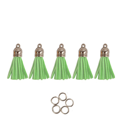 Mini Tassels 5 Pack - Mint