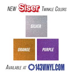 143VINYL Adds Three New Colors Of Siser Twinkle HTV To Their Product Line 143VINYL Adds Three New Colors Of Siser Twinkle HTV To Their Product Line