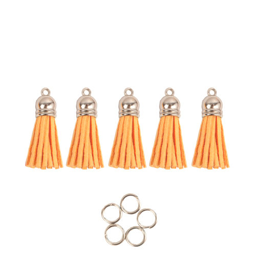 Mini Tassels 5 Pack - Peach