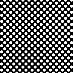 Printed Pattern Vinyl - Glossy - Black White Polka Dots 12" x 12" Sheet