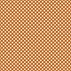 Printed Pattern Vinyl - Glossy -  Burnt Orange and White Polka Dots 12" x 12" Sheet