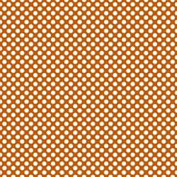 Printed Pattern Vinyl - Glossy -  Burnt Orange and White Polka Dots 12" x 12" Sheet