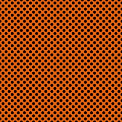 Printed HTV Orange and Black Polka Dots Print 12" x 15" Sheet