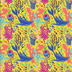 Printed Pattern Vinyl - Glossy - Psychedelic Ocean Small 12" x 24" Sheet