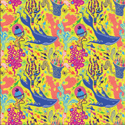 Printed Pattern Vinyl - Glossy - Psychedelic Ocean Small 12" x 12" Sheet