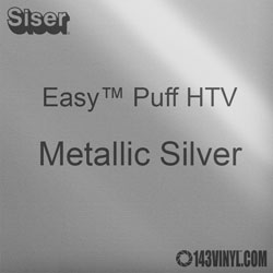 Easy™ Puff HTV: 12" x 12" - Metallic Silver