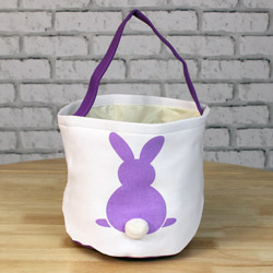 Easter Basket - Purple with Bunny