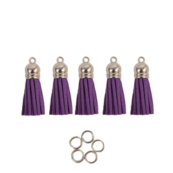 Mini Tassels 5 Pack - Purple