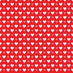 Printed HTV Red with Pink and White Hearts Print 12" x 15" Sheet