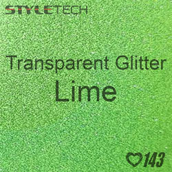 StyleTech Transparent Glitter - Lime - 12" x 12" Sheet