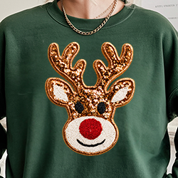 Press Ready Transfer - Sequin Reindeer - Adult