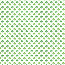 Printed Pattern Vinyl - Glossy - White with Green Shamrocks 12" x 24" Sheet