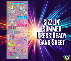 Pre-Made DTF Gang Sheet - Sizzlin' Summer