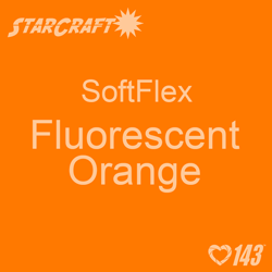 12" x 24" Sheet StarCraft SoftFlex HTV - Fluorescent Orange