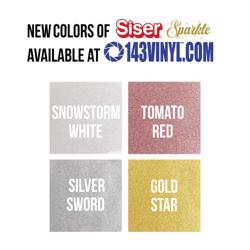 143VINYL adds four new Siser Sparkle colors to their product line 143VINYL adds four new Siser Sparkle colors to their product line