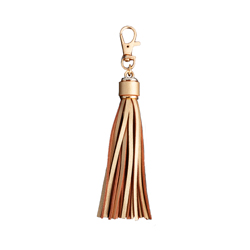 Large Faux Leather Tassel - Gold