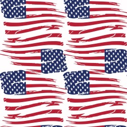 Printed Pattern Vinyl - Glossy Tattered Flag 12" x 24" Sheet